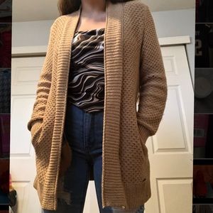 Abercrombie and Fitch Caramel Brown Knitted Cardigan